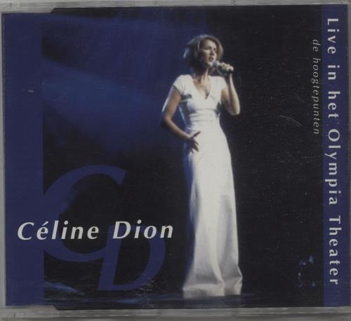 Celine Dion Live In Het Olympia Theater : De Hoogtepunten CD single (CD5 / 5") Dutch CELC5LI93598