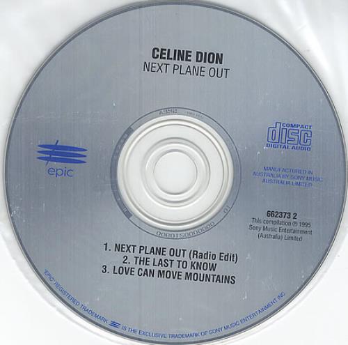 Celine Dion Next Plane Out CD single (CD5 / 5") Australian CELC5NE54105