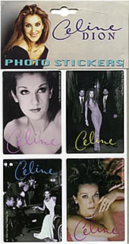 Celine Dion Set of 4 Stickers memorabilia Danish CELMMSE283799