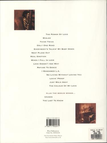 Celine Dion The Colour Of My Love Songbook book UK CELBKTH877363