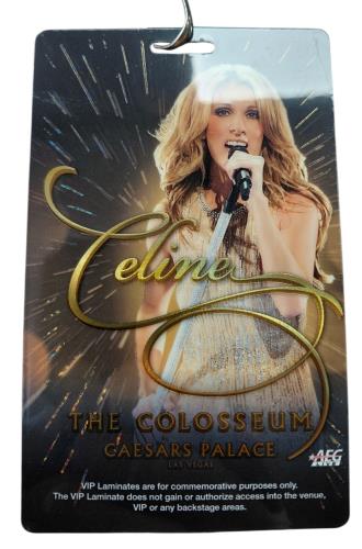 Celine Dion VIP Las Vegas Concert Package memorabilia US CELMMVI868717
