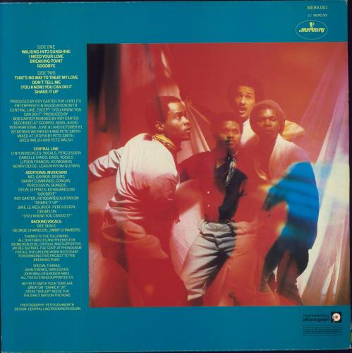 Central Line Breaking Point vinyl LP album (LP record) UK CN3LPBR831900