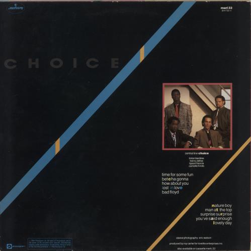 Central Line Choice vinyl LP album (LP record) UK CN3LPCH880941