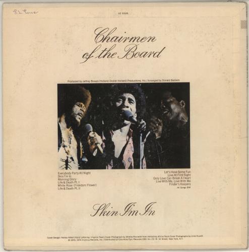 Chairmen Of The Board Skin I'm In vinyl LP album (LP record) US AUJLPSK725534