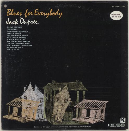 Champion Jack Dupree Blues For Everybody vinyl LP album (LP record) US CJDLPBL727696