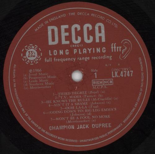 Champion Jack Dupree From New Orleans To Chicago vinyl LP album (LP record) UK CJDLPFR817900