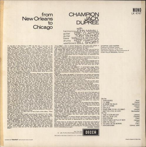 Champion Jack Dupree From New Orleans To Chicago vinyl LP album (LP record) UK CJDLPFR817900