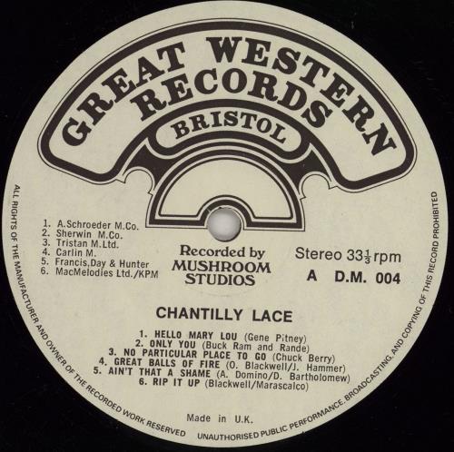 Chantilly Lace Chantilly Lace vinyl LP album (LP record) UK 2ICLPCH764603