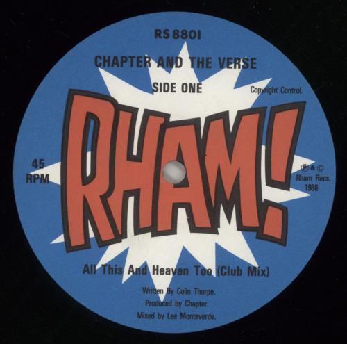 Chapter And The Verse All This And Heaven Too 12" vinyl single (12 inch record / Maxi-single) UK CZD12AL864295