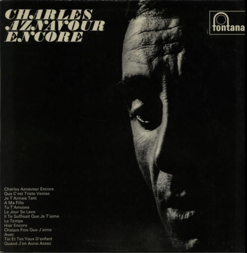 Charles Aznavour Encore vinyl LP album (LP record) UK AZNLPEN603497