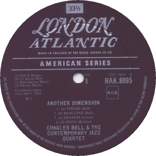 Charles Bell Another Dimension vinyl LP album (LP record) UK 8CBLPAN470778