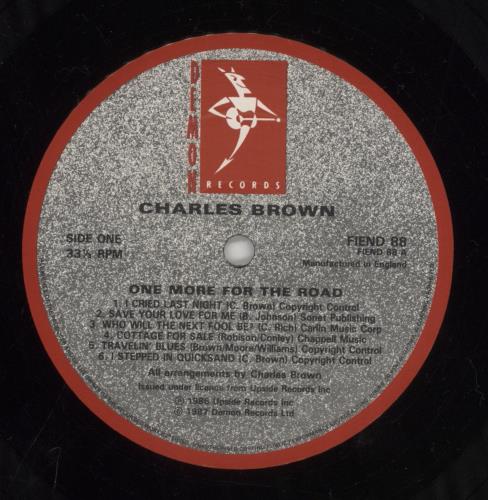 Charles Brown One More For The Road vinyl LP album (LP record) UK F8BLPON861683