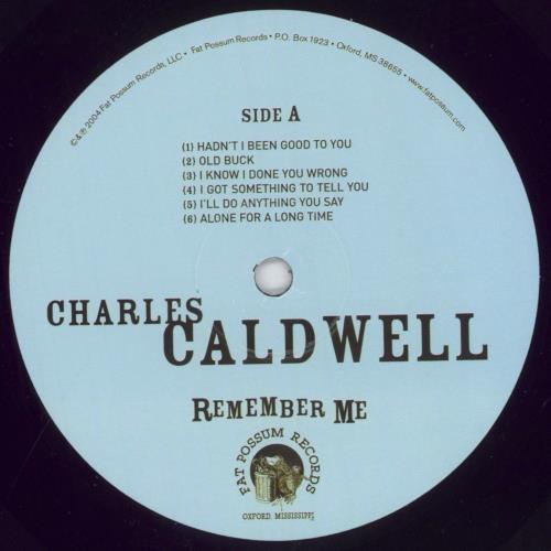 Charles Caldwell Remember Me vinyl LP album (LP record) US 7LBLPRE848723