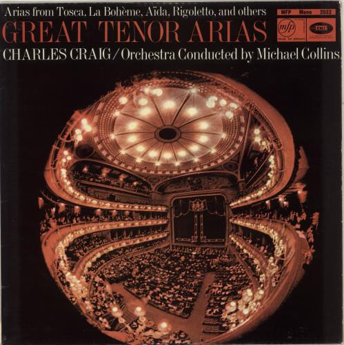Charles Craig Great Tenor Arias vinyl LP album (LP record) UK Q5LLPGR708206
