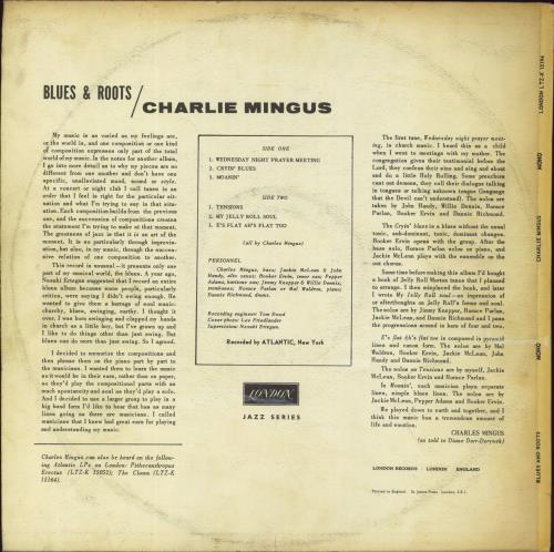 Charles Mingus Blues And Roots - EX/VG vinyl LP album (LP record) UK CA8LPBL613870