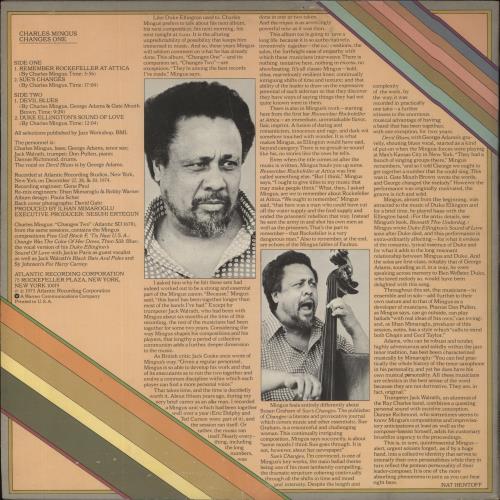 Charles Mingus Changes One vinyl LP album (LP record) US CA8LPCH541905