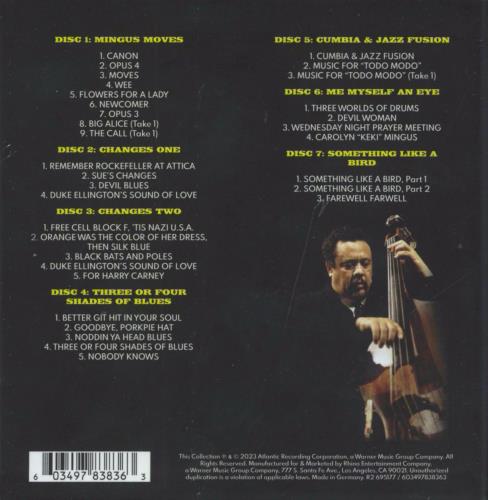 Charles Mingus Changes: The Complete 1970s Atlantic Studio Recordings 7-CD album set UK CA87CCH815881