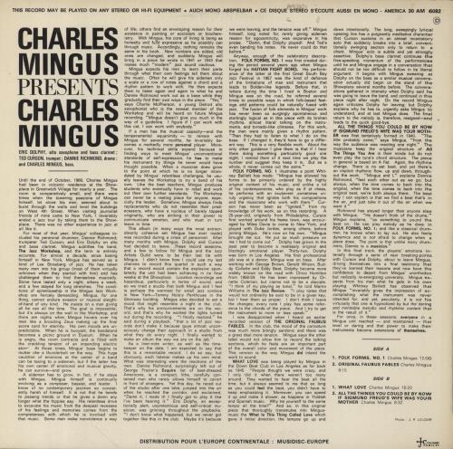 Charles Mingus Charles Mingus Presents Charles Mingus vinyl LP album (LP record) French CA8LPCH612083