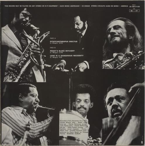 Charles Mingus Pithycanthropus Erectus vinyl LP album (LP record) French CA8LPPI532970