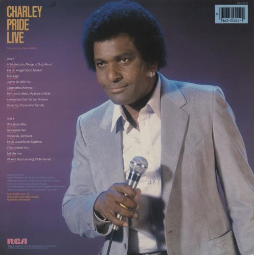 Charley Pride Charley Pride Live vinyl LP album (LP record) US PR1LPCH757167