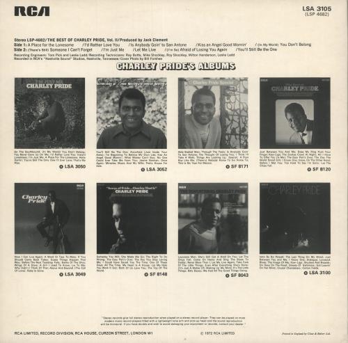 Charley Pride The Best Of Charley Pride Vol. II vinyl LP album (LP record) UK PR1LPTH743174