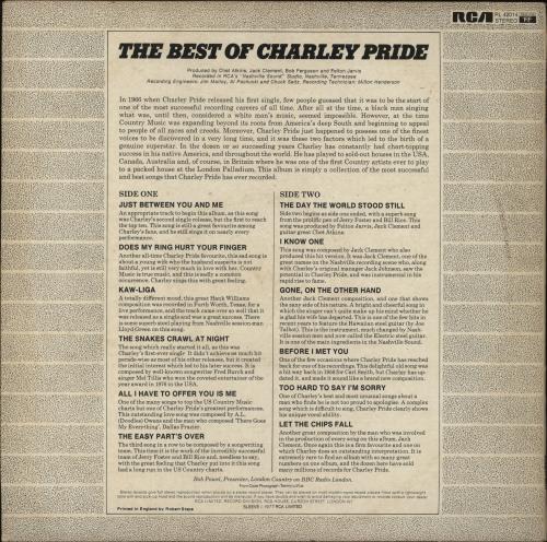 Charley Pride The Best Of Charley Pride vinyl LP album (LP record) UK PR1LPTH667051