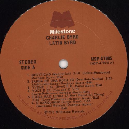 Charlie Byrd Latin Byrd 2-LP vinyl record set (Double LP Album) US BY02LLA443659