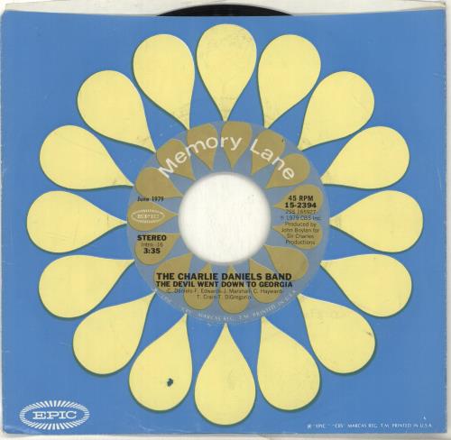 Charlie Daniels The Devil Went Down To Georgia 7" vinyl single (7 inch record / 45) UK CDA07TH701289