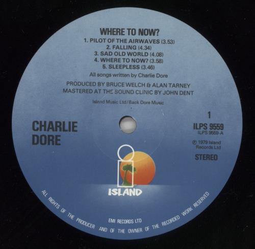 Charlie Dore Where To Now vinyl LP album (LP record) UK HDRLPWH236380
