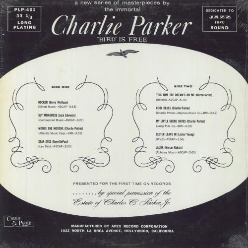 Charlie Parker Bird Is Free - Summit vinyl LP album (LP record) US CIKLPBI812715