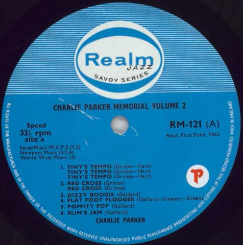 Charlie Parker Memorial - Volume Two vinyl LP album (LP record) UK CIKLPME856868