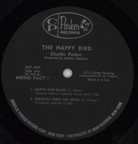 Charlie Parker The Happy 'Bird' vinyl LP album (LP record) US CIKLPTH654830