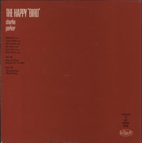 Charlie Parker The Happy 'Bird' vinyl LP album (LP record) US CIKLPTH654830