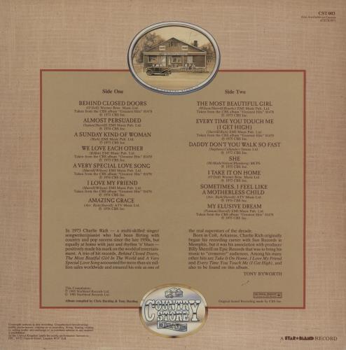 Charlie Rich At The Country Store vinyl LP album (LP record) UK CB3LPAT759328
