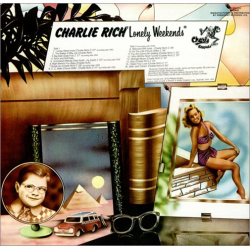 Charlie Rich Lonely Weekends vinyl LP album (LP record) UK CB3LPLO418317
