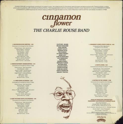 Charlie Rouse Cinnamon Flower vinyl LP album (LP record) US CHZLPCI769001