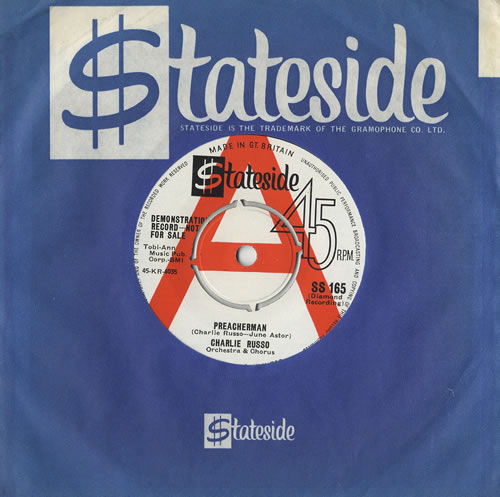 Charlie Russo Preacherman 7" vinyl single (7 inch record / 45) UK RUO07PR468597