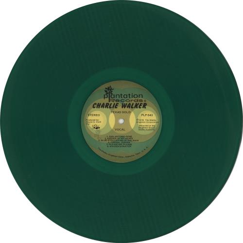 Charlie Walker Texas Gold - Green Vinyl vinyl LP album (LP record) US H9ALPTE644682