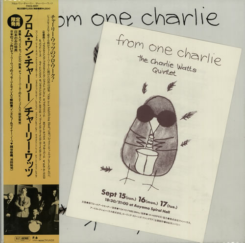 Charlie Watts From One Charlie + Concert Leaflet CD Album Box Set Japanese CHWDXFR570487
