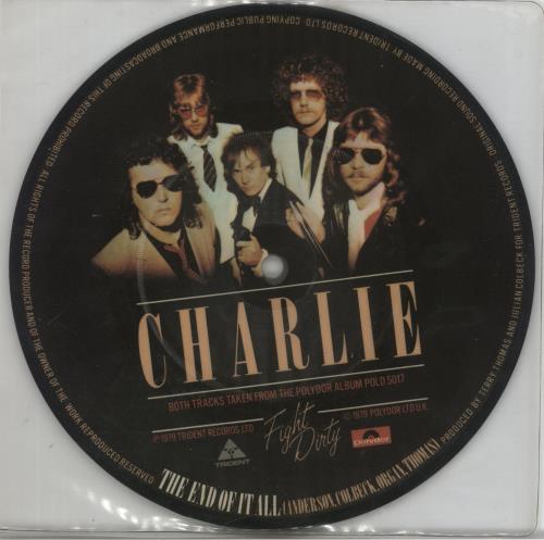 Charlie Fight Dirty 7" vinyl picture disc (7 inch picture disc single) UK CH47PFI629915