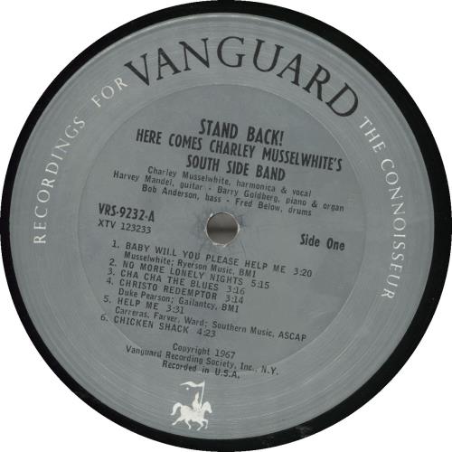 Charlie Musselwhite Stand Back Us Vinyl Lp Album Lp Record 692112