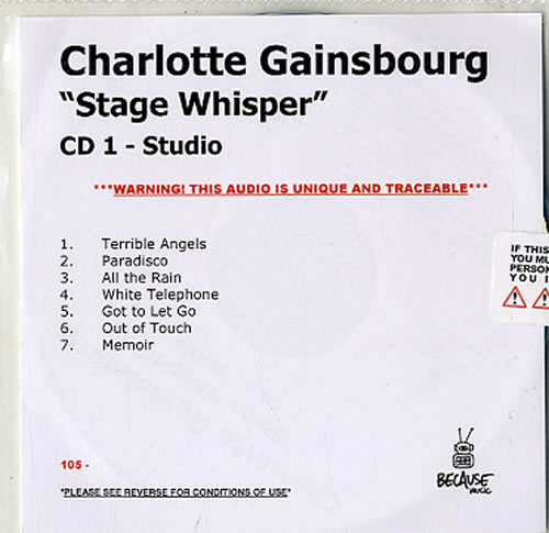 Charlotte Gainsbourg Stage Whisper 2 CD album set (Double CD) UK CGB2CST633299