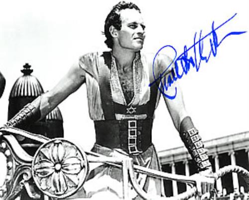 Charlton Heston Ben Hur 'Charioteer' - Autographed photograph UK CH2PHBE262689