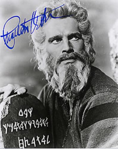 Charlton Heston The Ten Commandments - Autographed photograph UK CH2PHTH260043