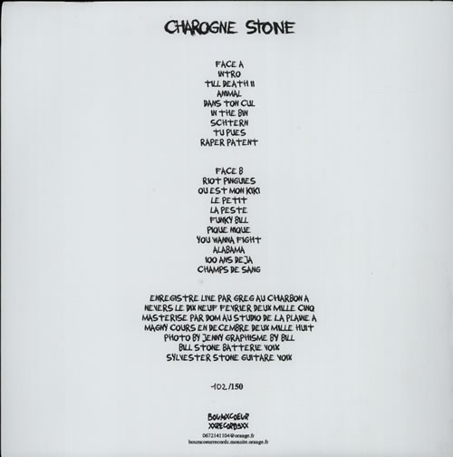 Charogne Stone Live 2005 vinyl LP album (LP record) French FYVLPLI607065