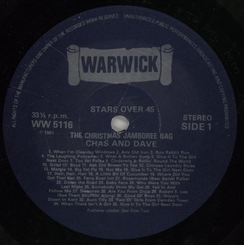 Chas & Dave Christmas Jamboree Bag vinyl LP album (LP record) UK C+DLPCH331311