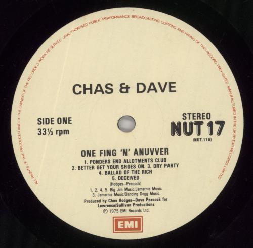 Chas & Dave One Fing 'n' Anuvver vinyl LP album (LP record) UK C+DLPON530819