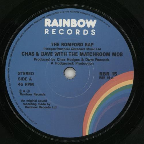 Chas & Dave The Romford Rap 7" vinyl single (7 inch record / 45) UK C+D07TH511355