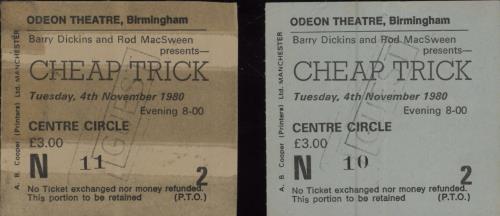 Cheap Trick 1979 World Tour + 2 ticket stubs tour programme UK CHPTRWO785806