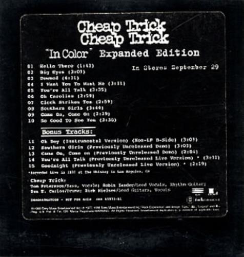 Cheap Trick In Color Expanded Edition CD album (CDLP) US CHPCDIN132359
